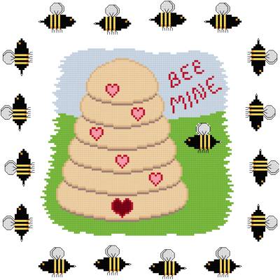 cross stitch pattern Bee Mine