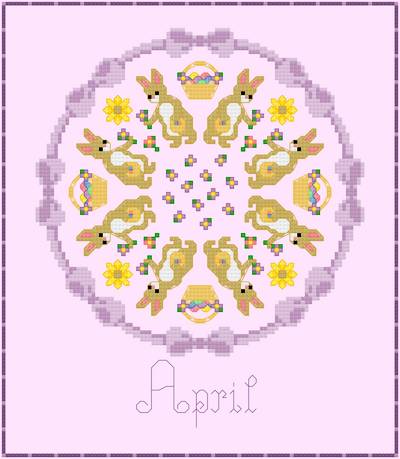 cross stitch pattern April - Easter Symbols