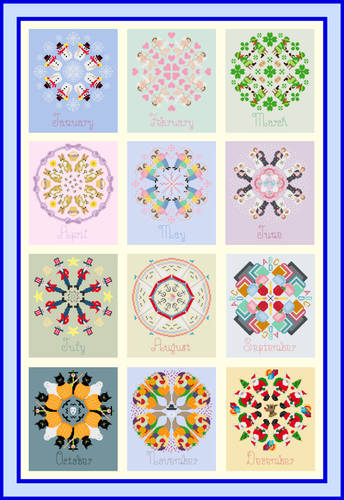 cross stitch pattern Calendar Quilt Instructions