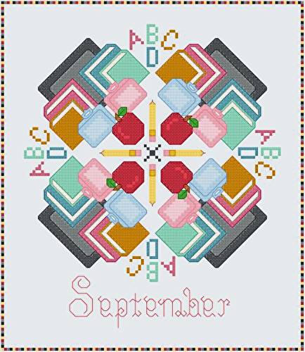 cross stitch pattern September - School Days