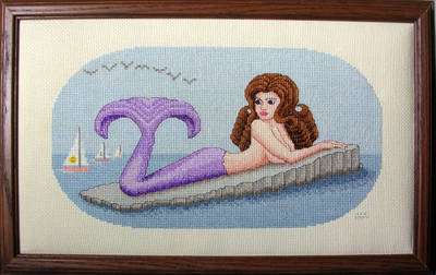 cross stitch pattern Sunbathing Mermaid - Estelle