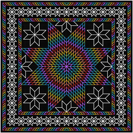 cross stitch pattern Glowing Lone Star
