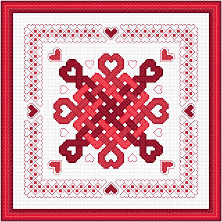 cross stitch pattern Hearts Abound