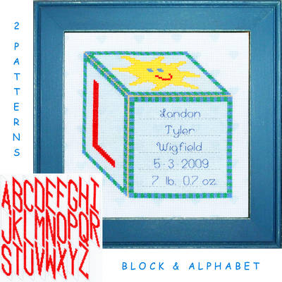 cross stitch pattern He's Here!