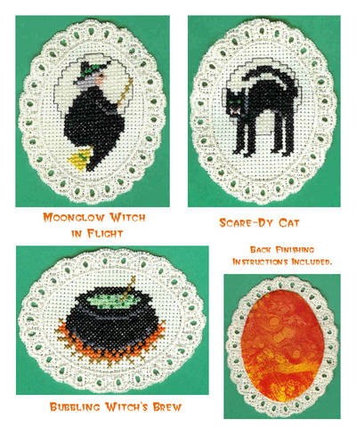 cross stitch pattern Howl-O-Ween Trio