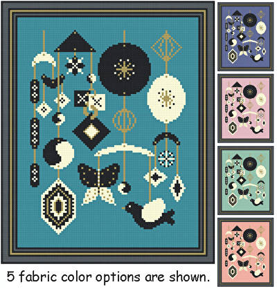 cross stitch pattern Ivory, Ebony and Gold