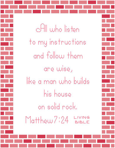 cross stitch pattern Listen to My Instructions