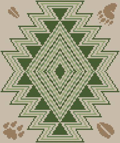 cross stitch pattern Mountain Trails