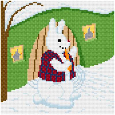 cross stitch pattern Snow Bunny