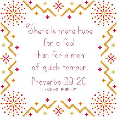 cross stitch pattern Quick Temper