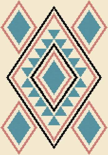 cross stitch pattern Turquoise Delight