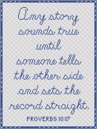 cross stitch pattern Whole Story