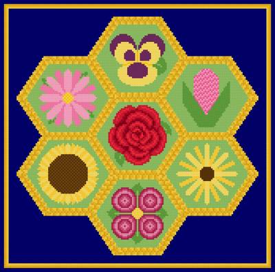 cross stitch pattern Blooming Posies