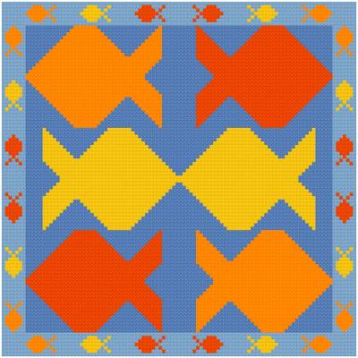 cross stitch pattern Aquarium