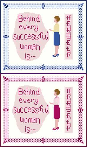 cross stitch pattern Behind Every Successful Woman