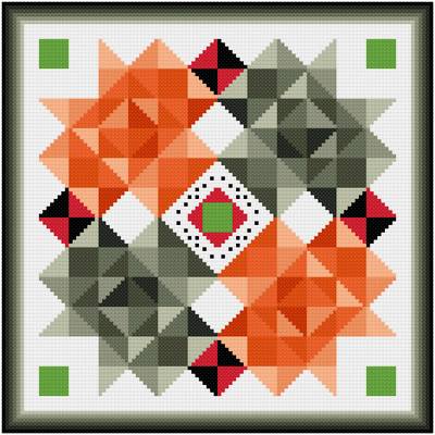 cross stitch pattern Fox Chase