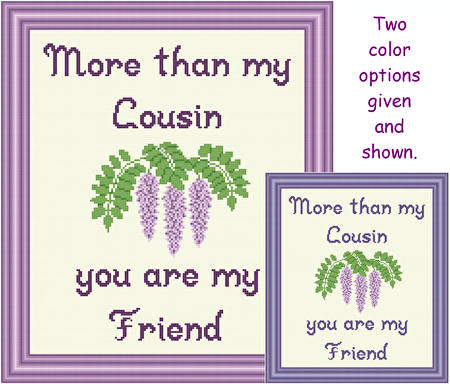 cross stitch pattern Cousin - Friend