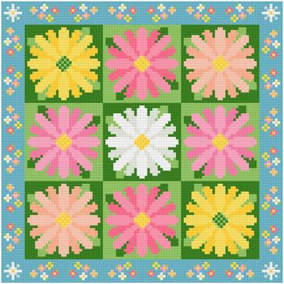 cross stitch pattern Daisies