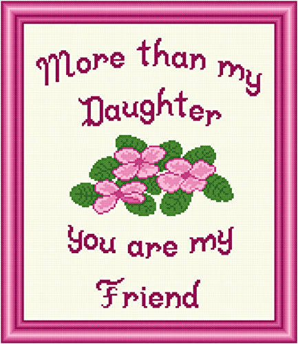 cross stitch pattern Daughter - Friend