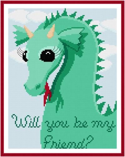 cross stitch pattern Will You Be My Friend