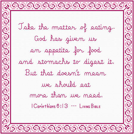 cross stitch pattern The Matter of Eating - Feminine