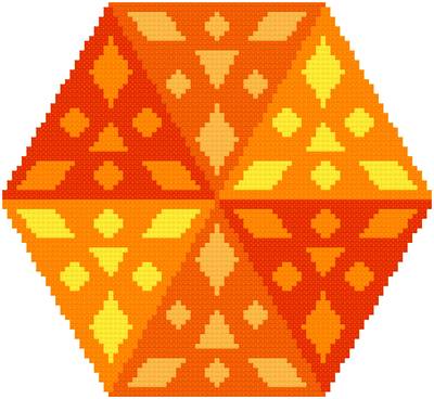cross stitch pattern Fire Glow