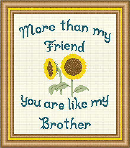 cross stitch pattern Friend - Brother 