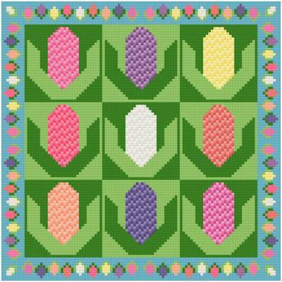 cross stitch pattern Hyacinths
