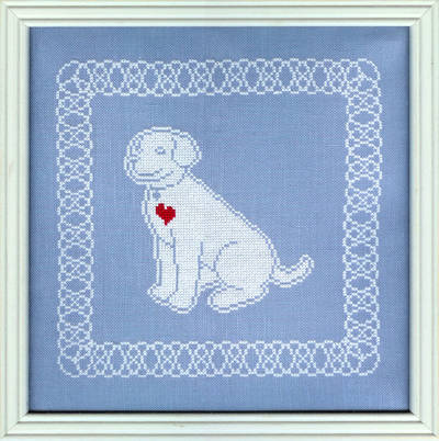 cross stitch pattern Lace Pup