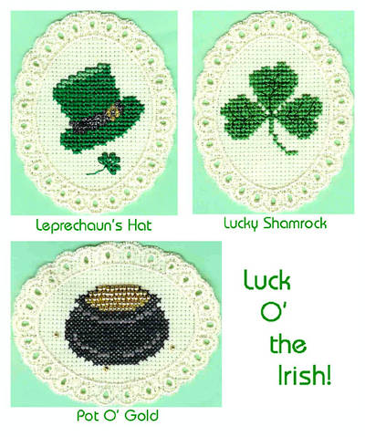 cross stitch pattern Luck O' the Irish