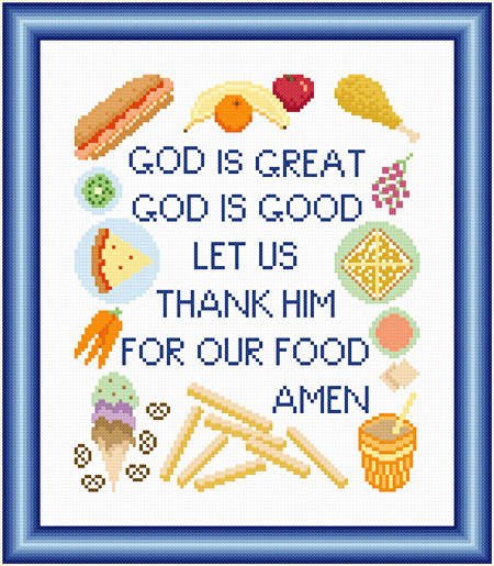 cross stitch pattern Child's Meal Prayer