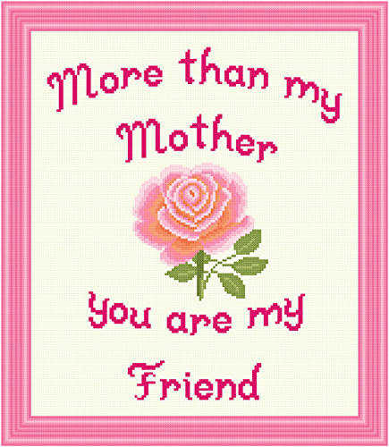 cross stitch pattern Mother - Friend