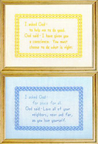 cross stitch pattern God Messages 5 - Peace / Do Good