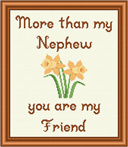 cross stitch pattern Nephew - Friend