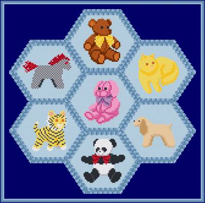 cross stitch pattern Plush Toy Quilt