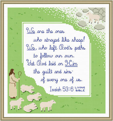 cross stitch pattern All We Like Sheep