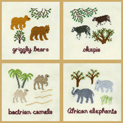 cross stitch pattern Two by Two They Came - Group 3