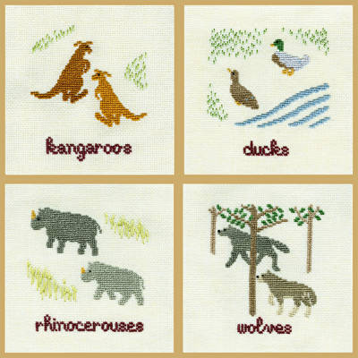 cross stitch pattern Two by Two They Came - Group 7