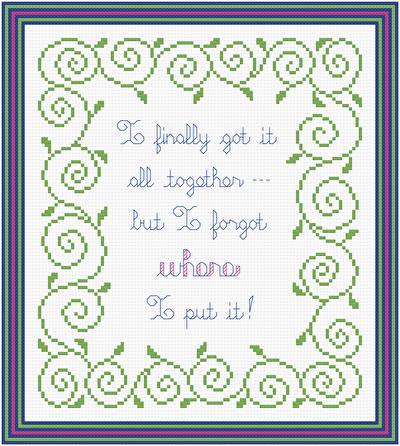 cross stitch pattern Got It All Together