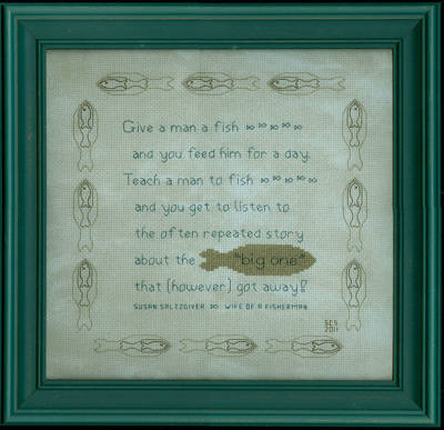 cross stitch pattern Teach Fishing