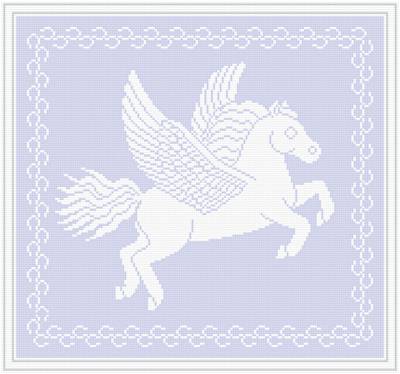 cross stitch pattern Lace Pegasus