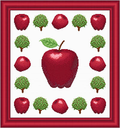 cross stitch pattern Apples