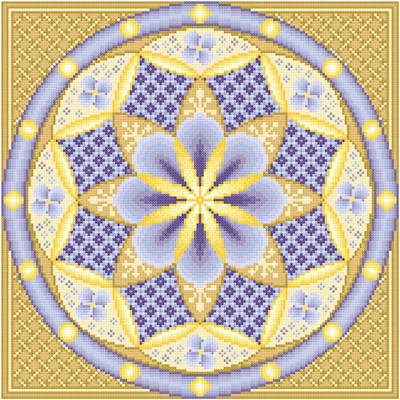 cross stitch pattern Blueberry Cheese Danish - Cafe au Lait