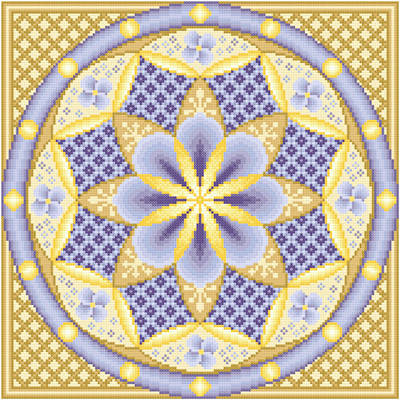 cross stitch pattern Blueberry Cheese Danish - Mocha Milk