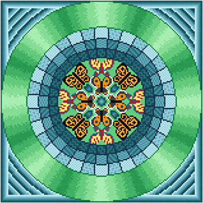 cross stitch pattern Caterpillar - Butterfly Center