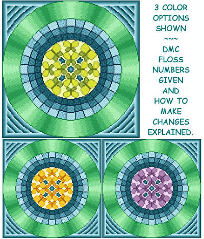 cross stitch pattern Caterpillar - Changeable Center