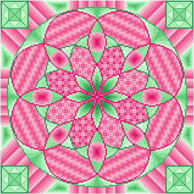 cross stitch pattern Cups and Saucers