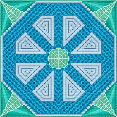 cross stitch pattern Flume - Blue Inserts