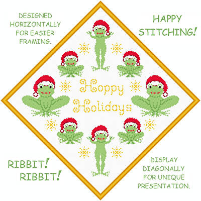 cross stitch pattern Hoppy Holidays