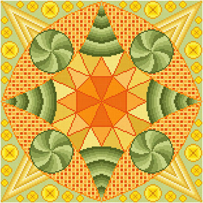 cross stitch pattern Ham and Swiss with Guacamole